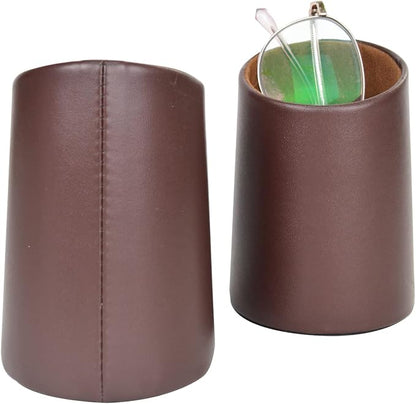 2 Pack Eyeglasses Holder PU Leather Glasses Stand Case Holder - Image 2