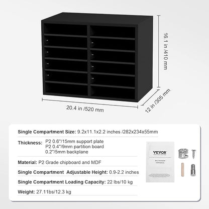 VEVOR Literature Organizers, 12 Compartments Office Mailbox - Image 7