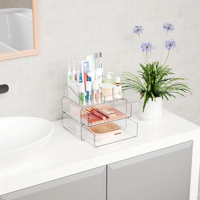 Yieach Clear Acrylic Makeup Organizers Countertop - Image 4