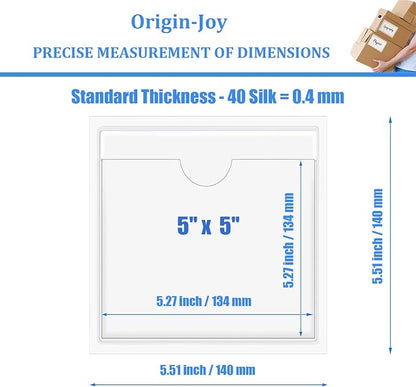 Origin-Joy 25 PCS Self-Adhesive Index Label Pockets - Image 2