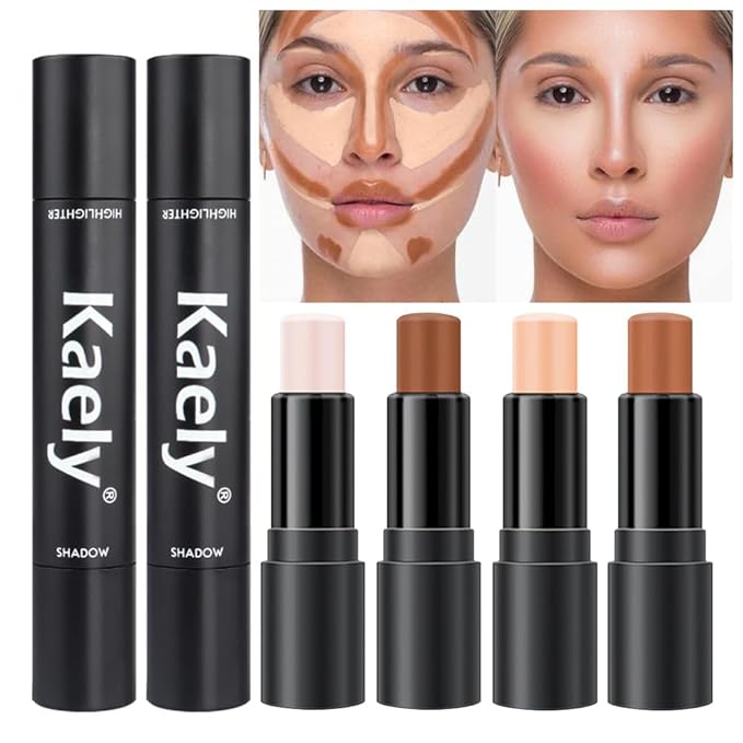 evpct 4 Colors Contour Stick Makeup Set Concealer Stick Cream Contouring by evpct