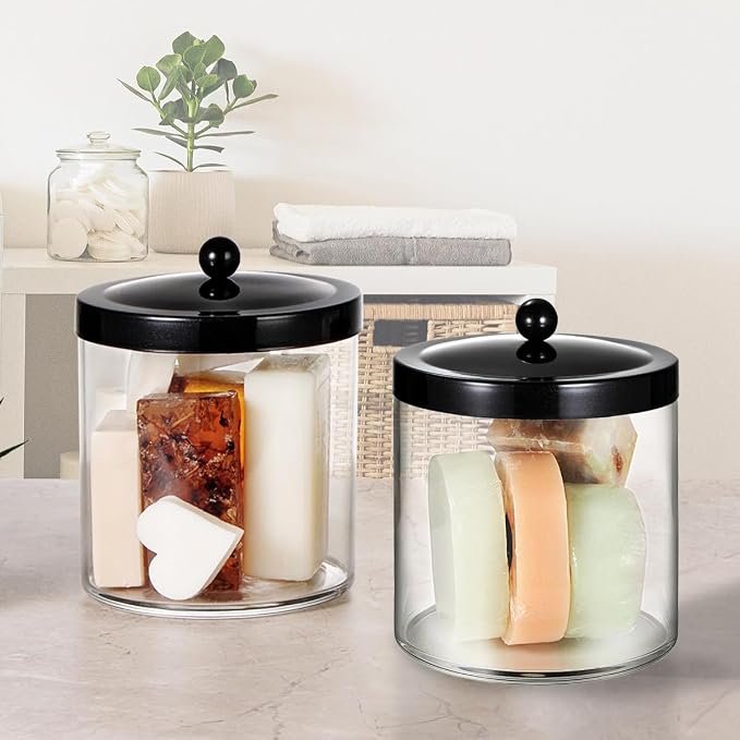 2 Pack 50 Oz Large Plastic Apothecary Jar - Image 6