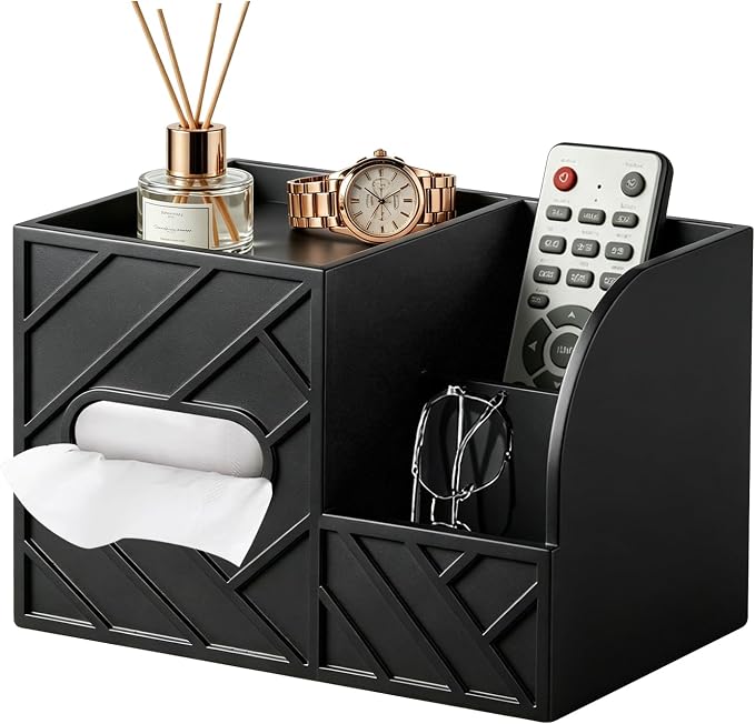 Aesthetic Tissue Box Cover, Modern Minimalist Remote Control Holder by Thelittlebeautyoflife