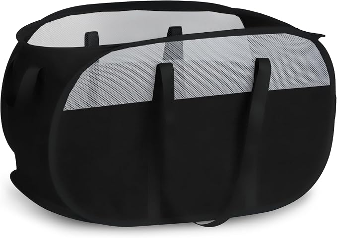 100L Collapsible Laundry Baskets, Tear Proof Pop Up Laundry Hamper by BATTOO