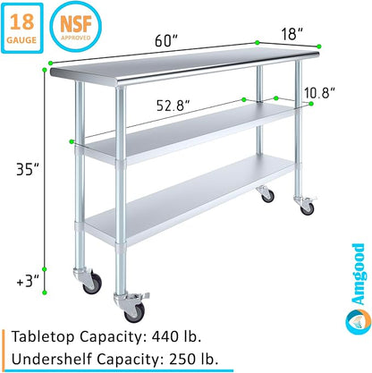 AmGood Stainless Steel Work Table - Image 3