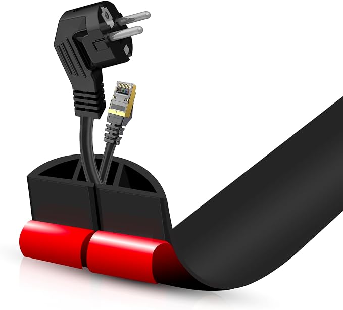 Floor Cord Cover Self Adhesive Cord Hider, 3.3FT Cable Management, Extension by DBHXXMB-HH
