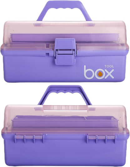 2PCS 12'' Three-Layer Clear Plastic Storage Box/Tool Box - Image 7