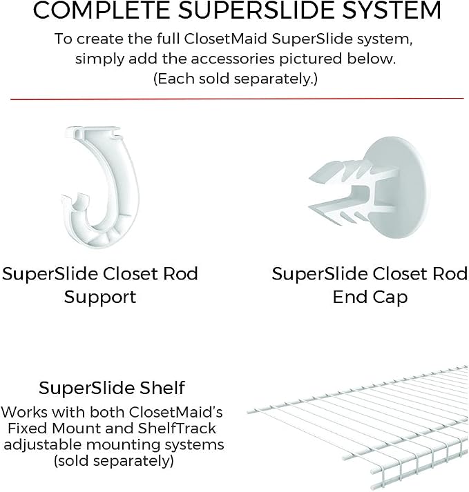 ClosetMaid 2050 Super Slide Adjustable Hanging Closet Rod - Image 5