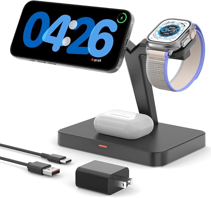 3-in-1 Magnetic Charging Station by ServeYouTheBest