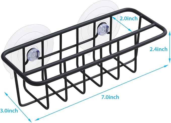 Sink Caddy Sponge Holder for Kitchen Sink Dish Cloth Hanger 2 Suspension Options - Image 6