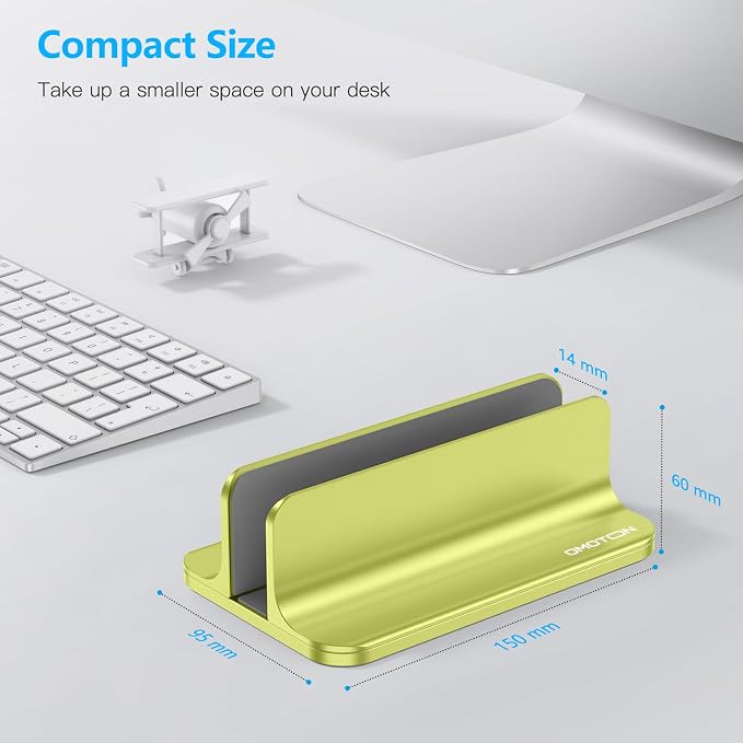 OMOTON Vertical Laptop Stand Holder, Desktop Aluminum Stand - Image 3