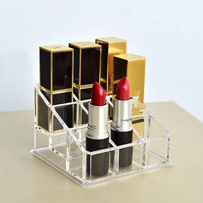 Lipstick Holder 9 Spaces Lipgloss Organizer, 3 Rows by LtyTz