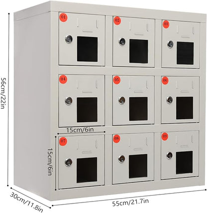 9 Slot Cellphone Charging Station Cell Phone Locker Cellphone Storage Cabinet - Image 2