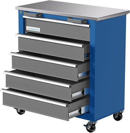 LARBANKE 5-Drawer Rolling Tool Chest, Tool Cabinet on Wheels by LARBANKE