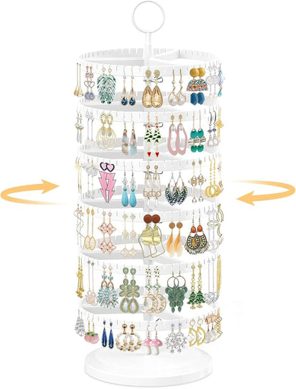 EsLuker.ly Earring Holder Organizer Rotating Stud Display Tree Rack, 6 Tier | by EsLukerly