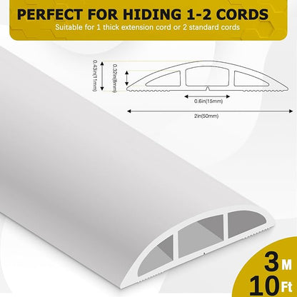 Floor Cord Cover 10FT Cord Covers - Image 2