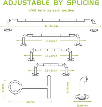 1-Inch Industrial Duct Curtain Rod - Image 5