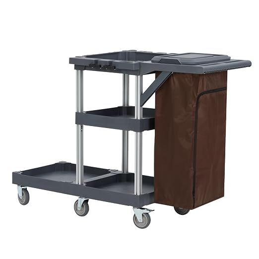 Commercial Janitorial Cleaning Cart on Wheels - Image 3