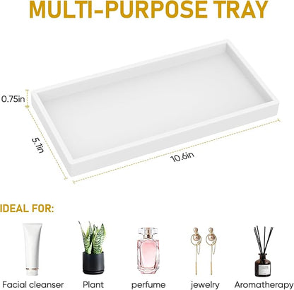 Bathroom Counter Tray, EG-SIPRO High-Grade Thickened Silicone Bathroom Vanity - Image 5