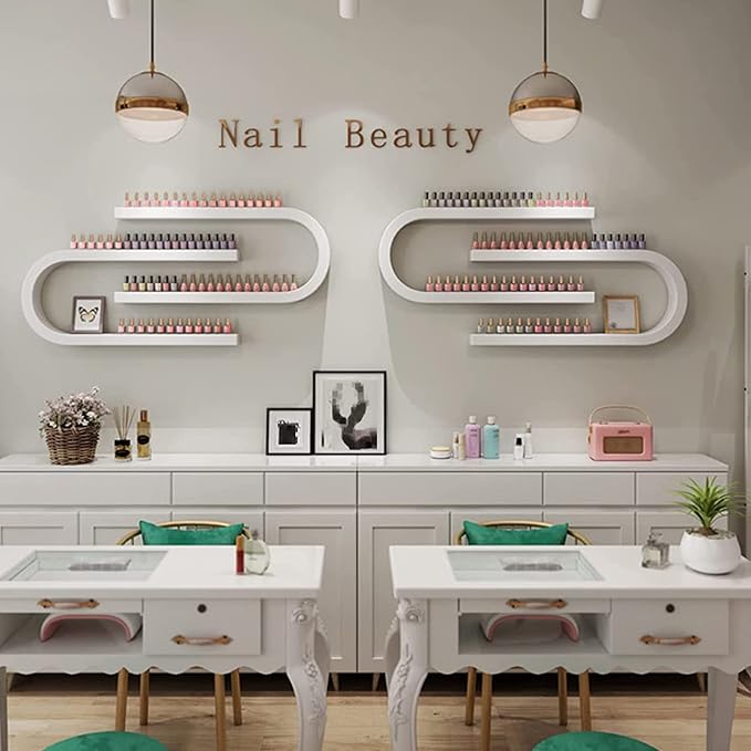 Wall Mounted Shelf Nail Polish Bottle Display Rack, U-Shaped Essential Oil - Image 3