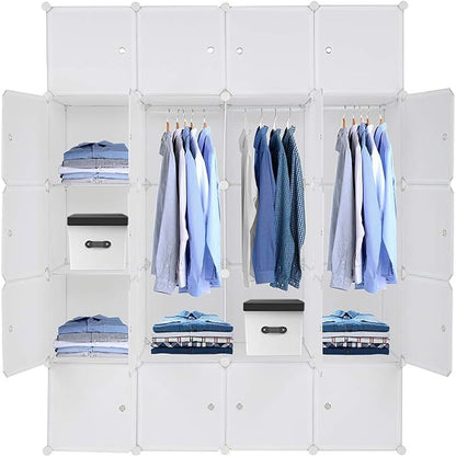 Cube Storage Organizer, 20-Cube Plastic Closet Cabinet, DIY Plastic Modular - Image 4