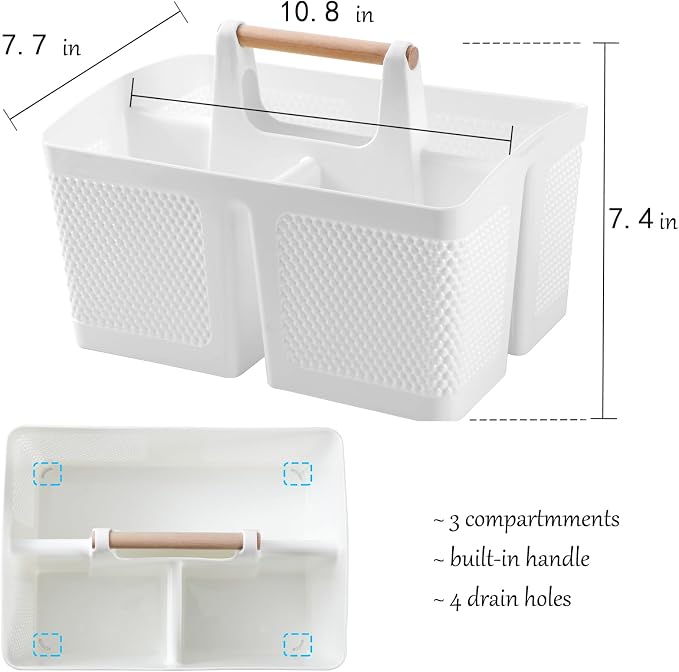 rejomiik Portable Shower Caddy Basket Plastic Cleaning Caddy Organizer Storage - Image 3