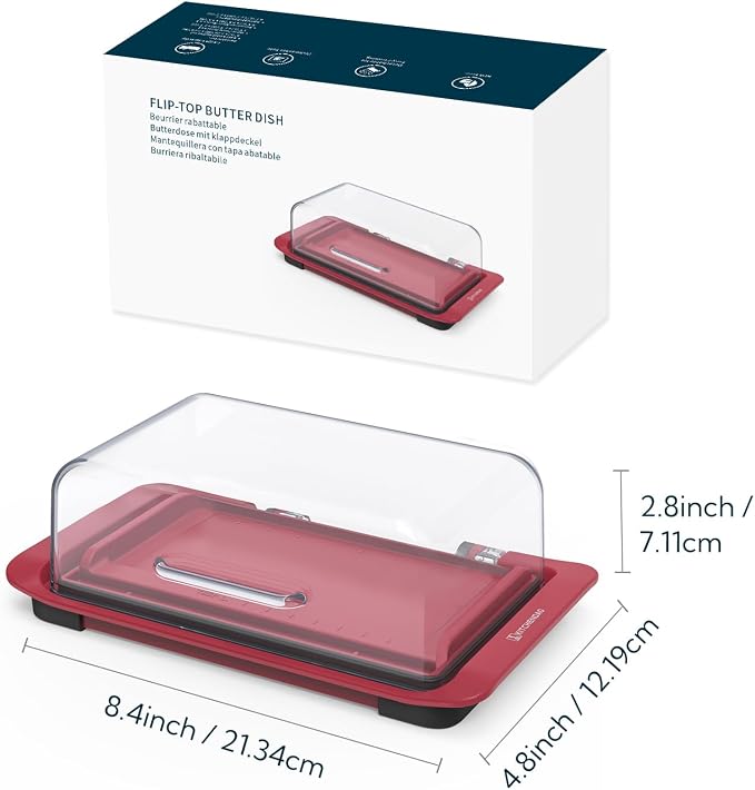 KITCHENDAO Airtight Flip-Top Butter Dish - Image 7