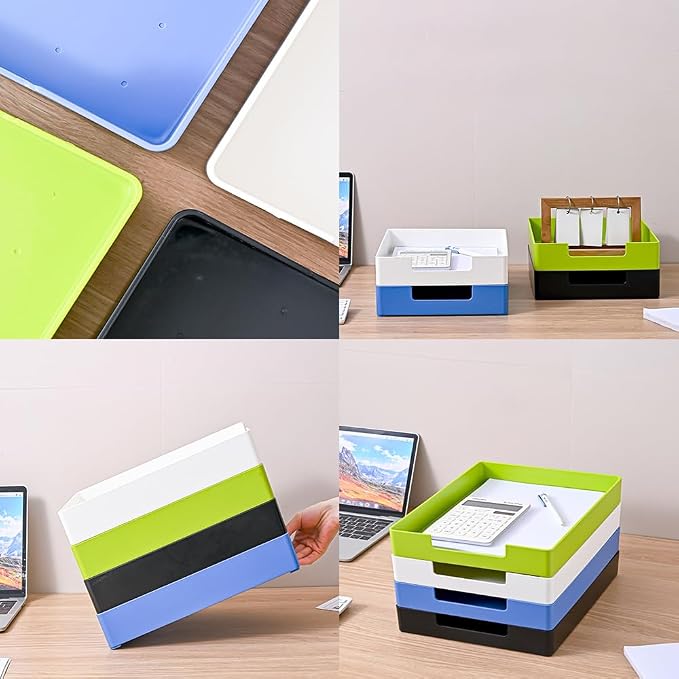 Letter-Size Tray, A4 Stackable Plastic Paper Tray - Image 5