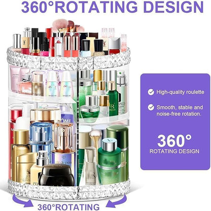 TiKenSo 360 Rotating Makeup Organizer, Cosmetics Organizer Makeup Spinning - Image 4