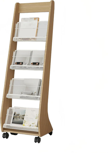 Brochure Display Rack, 4 Layer Floor-Standing Magazine Rack, Literature by LHIUGE