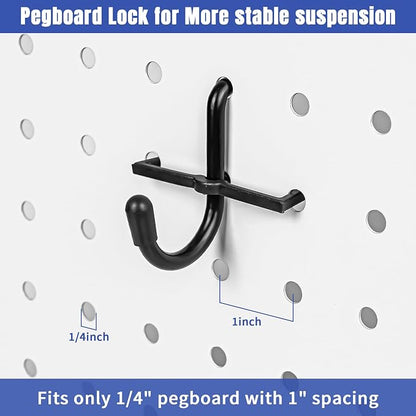 196 PCS Extra Thick 1/4" Pegboard Hooks Set, Heavy Duty Peg Board - Image 7