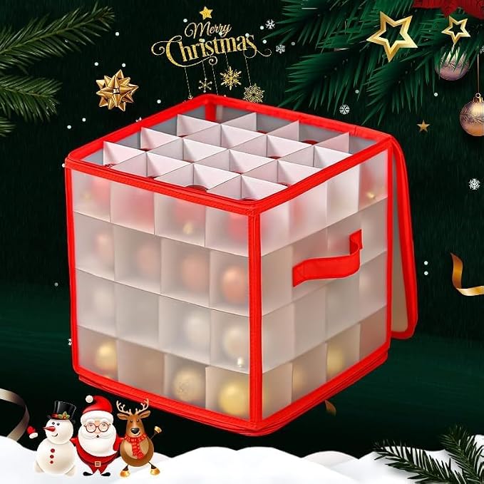 Christmas Ornament Storage Box, 4 Tier Christmas Storage Box - Image 5