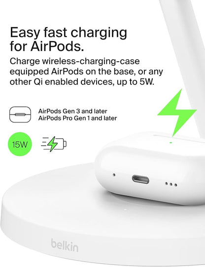Belkin MagSafe-Compatible Charger, 3-in-1 Wireless Charging Station, - Image 5