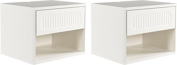 Floating Nightstands with Drawer Set of 2, Modern Wall Mounted Bedside Tables - Image 7