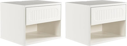 Floating Nightstands with Drawer Set of 2, Modern Wall Mounted Bedside Tables - Image 7
