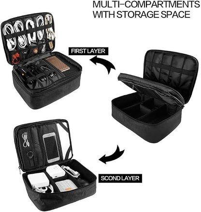 Travel Electronics Organizer, Waterproof Cable Organizer Bag - Image 3