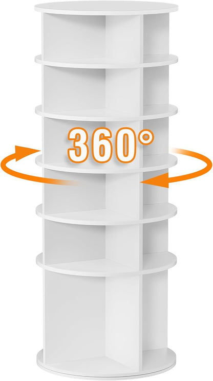 6 Tier Rotating Shoe Rack Tower Shelf, Spinning Shoe Display Lazy Susan - Image 6
