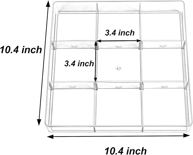 ZEXALOR Adjustable Clear Drawer Organizer, Plastic Drawer Divider Tray - Image 5
