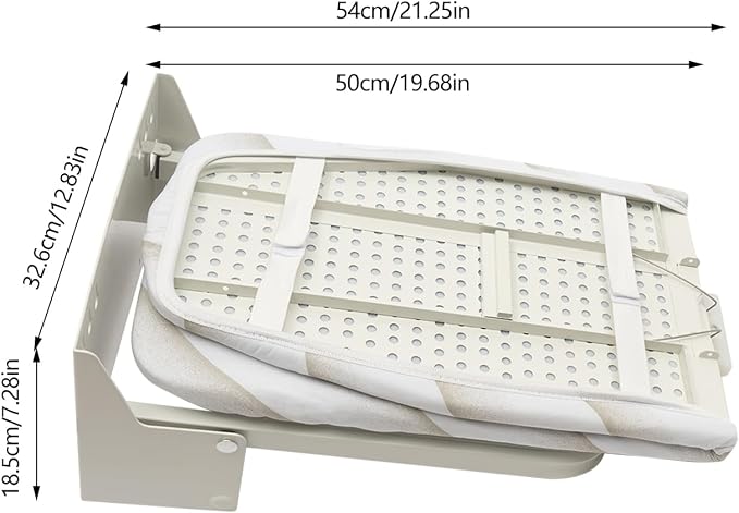 Wall Mounted Ironing Board Foldable Clothes Ironing Table Hiding 180 Degree - Image 2