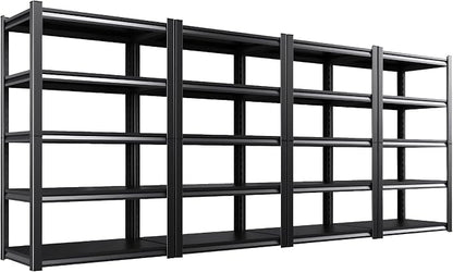 Set of 4 71"H Garage Shelving-2050LBS 5 Tier Storage Shelves, Adjustable Heavy by CreatingaComfortableLiving