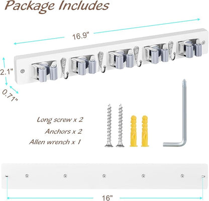 Mop and Broom Holder Wall Mount - Image 6
