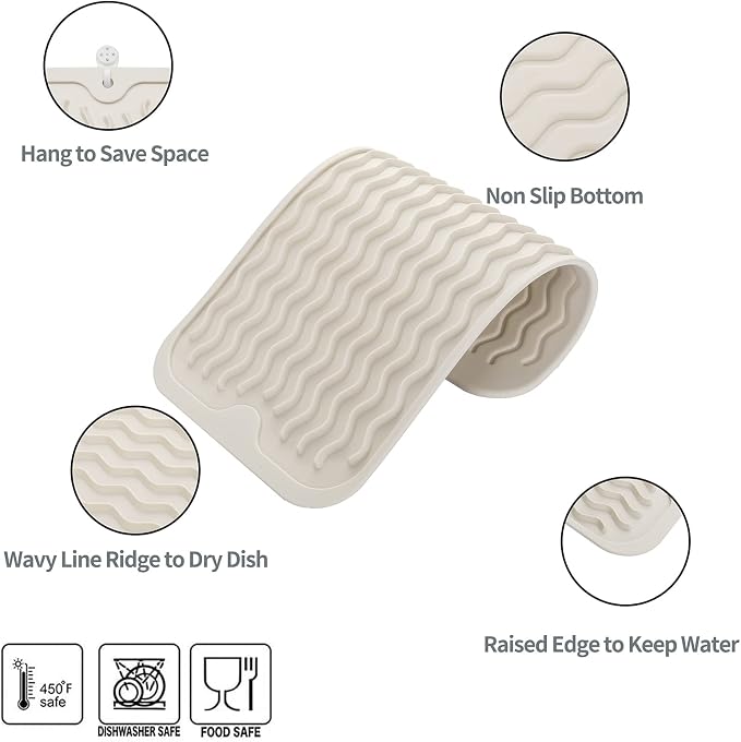 Silicone Dish Drying Mat for Multiple Usage, Easy clean, Eco-friendly, - Image 3