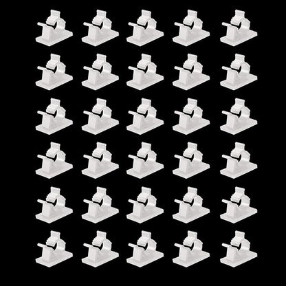 Viaky 30 Pieces White Adjustable Cable Clips Self-Adhesive Desk Organizer Nylon by Oneclickforallyourneeds%EF%BC%81