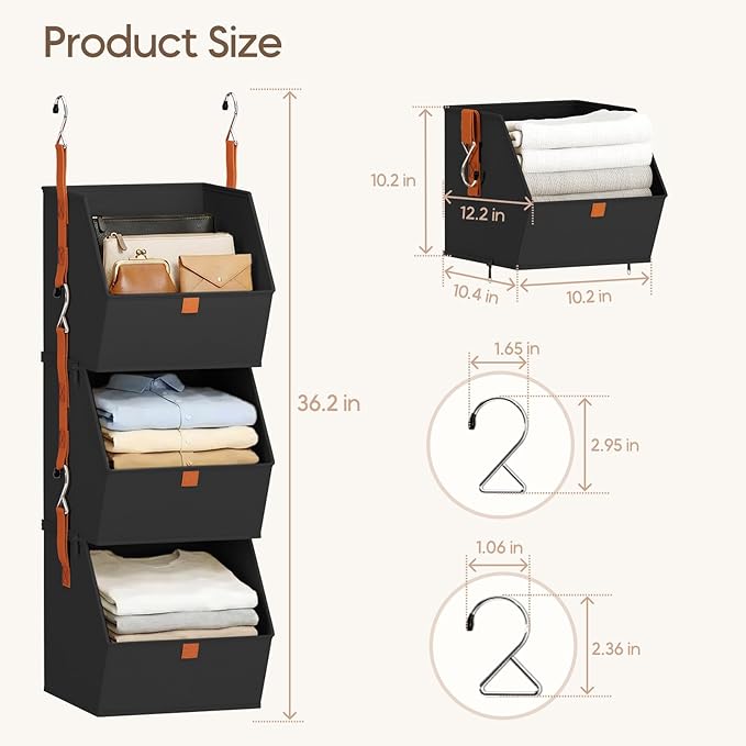 Homsorout Collapsible Hanging Closet Organizer - Image 6
