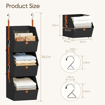 Homsorout Collapsible Hanging Closet Organizer - Image 6