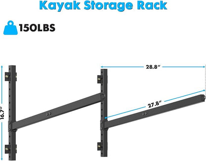 Kayak Storage Rack Heavy Duty, Adjustable Wall Mount Hanger - Image 2