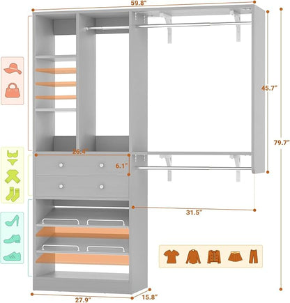 Besiost Closet System - 5FT Small Closet System - Image 6