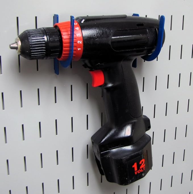 Wall Control KT-200-DLX Blue Slotted Metal Pegboard Hook Kit - Image 5