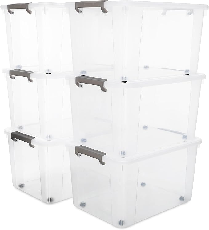 Citylife 6 Packs 69 QT Plastic Storage Bins by Unknown