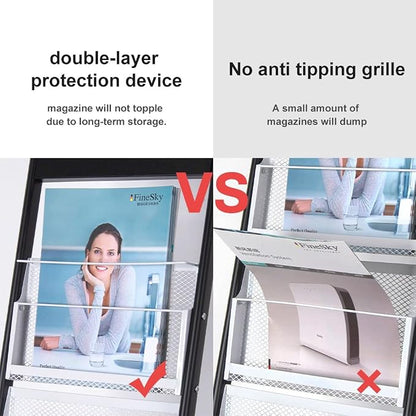 floor standing magazine rack Brochure Display Stand - Image 2